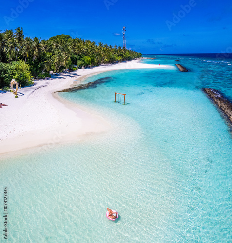 View of Fulidhoo island in the Maldives