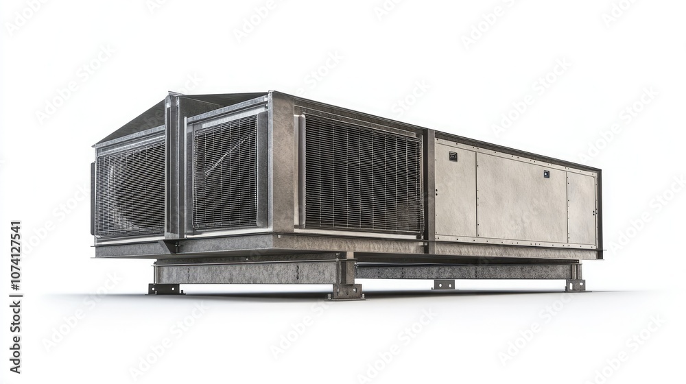 Industrial HVAC Unit on a Metal Base Industrial HVAC Unit on a Metal Base