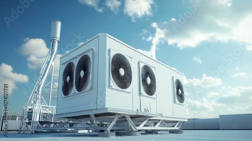 Industrial Air Conditioner on Rooftop