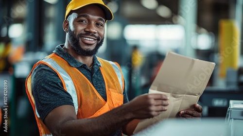 A union member handing out pamphlets about the benefits of union membership at a workplace photo