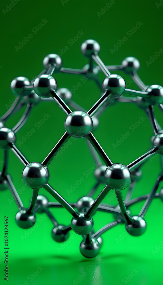 Graphene molecular nano technology structure on a green background - 3d rendering isolated with white highlights, png Graphene molecular nano technology structure on a green background - 3d rendering isolated with white highlights, png