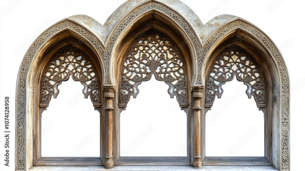 Fototapeta premium Intricate Architectural Design with Arched Details