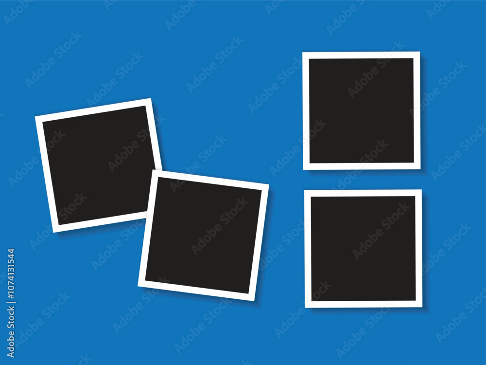 Blank photo frame geometric template design Blank photo frame geometric template design
