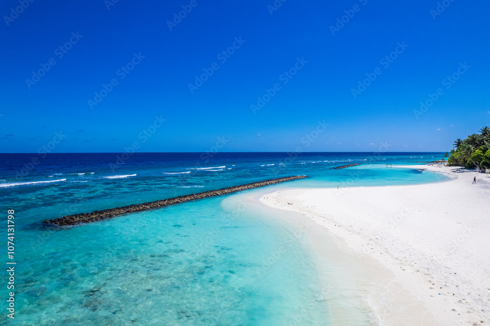 View of Fulidhoo island in the Maldives View of Fulidhoo island in the Maldives