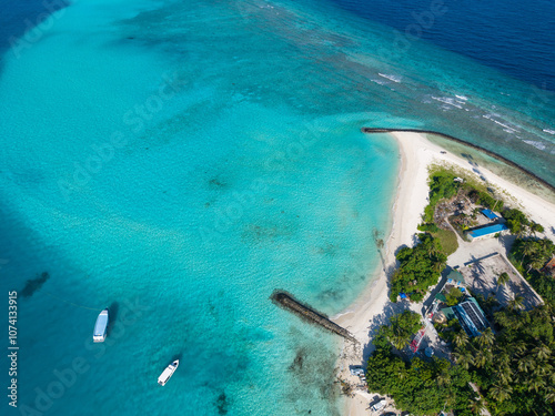 View of Fulidhoo island in the Maldives