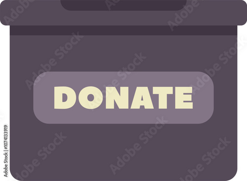 Donation box is accepting money or items for charity and support