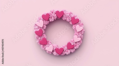 Create beautiful seasonal wreaths with heart designs for your home décor background