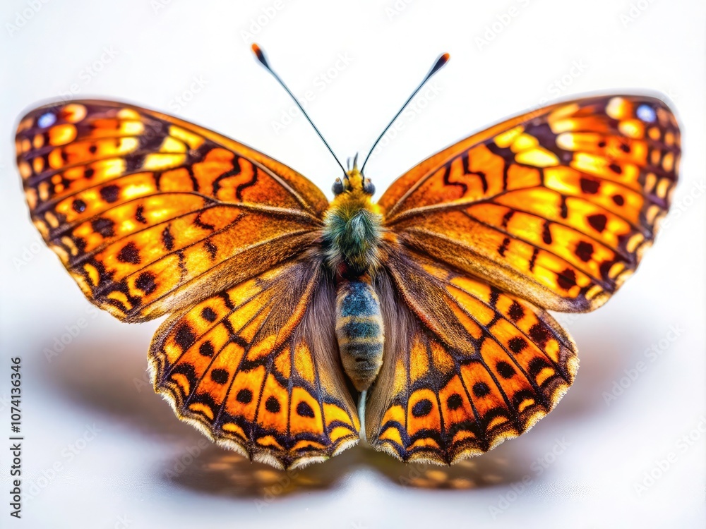Close-Up of a Colorful Butterfly on White Background - High Depth of Field, Nature Photography, Macro Shot, Insect Details, Beautiful Patterns, Wildlife, Artistic Imagery, Natural Beauty, Entomology Close-Up of a Colorful Butterfly on White Background - High Depth of Field, Nature Photography, Macro Shot, Insect Details, Beautiful Patterns, Wildlife, Artistic Imagery, Natural Beauty, Entomology