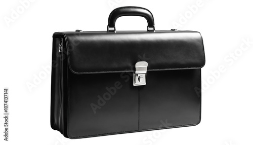 Modern Executive Leather Bag Icon for Business Use on Transparent Background