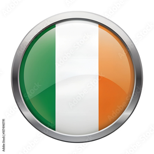 Free Download Ireland flag in circle icon, isolated on a transparent background - GFXLoad