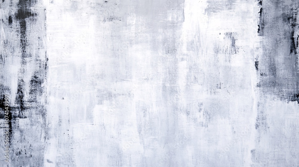 Obraz premium A monochromatic canvas where stark white textures emerge from inky darkness, creating a timeless vintage aesthetic, Gritty concrete grains and weathered cement patterns dance across the frame,