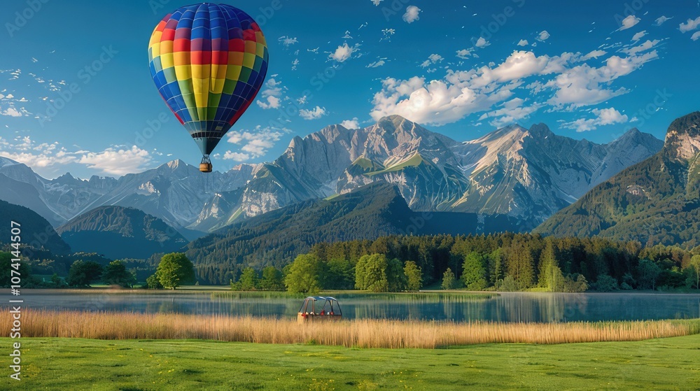 Naklejka premium lake in the mountains