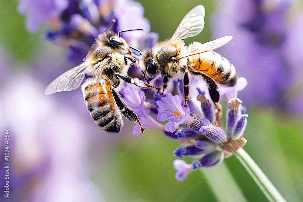 bees buzzing around a lavender bush in full bloom. bees buzzing around a lavender bush in full bloom.