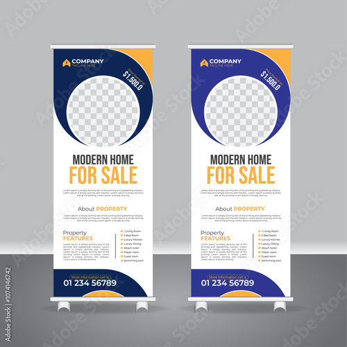 Property sale roll up banner design
