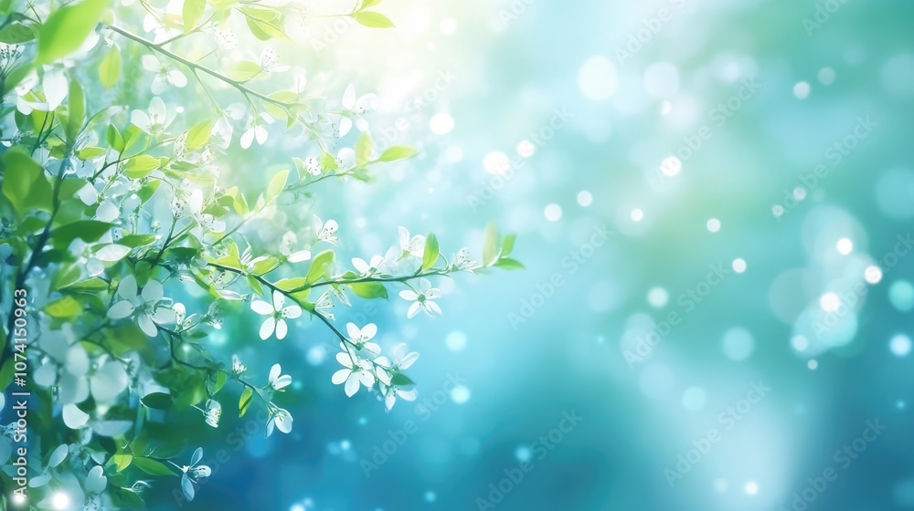 Soft Blue Spring Light Blur Background Soft Blue Spring Light Blur Background