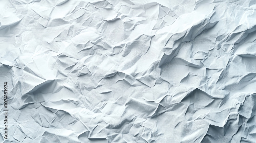 Fototapeta premium Abstract white background featuring a low poly design with a crumpled paper effect 3D illustration