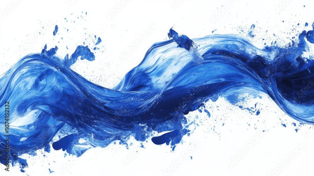 Blue dynamic wave illustration on a white background Blue dynamic wave illustration on a white background