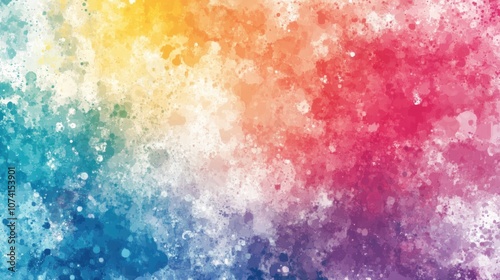 Colorful abstract background featuring diverse paint stains and blots