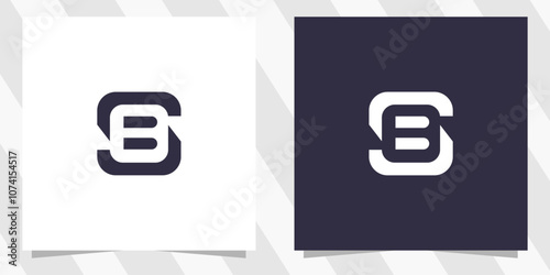 letter sb bs logo design vector photo