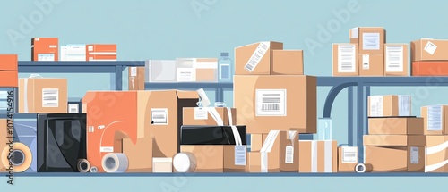 Organize your workspace by efficiently storing packed boxes