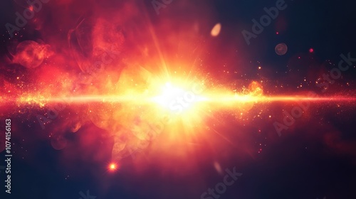 Abstract illustration of a glowing light flare photo