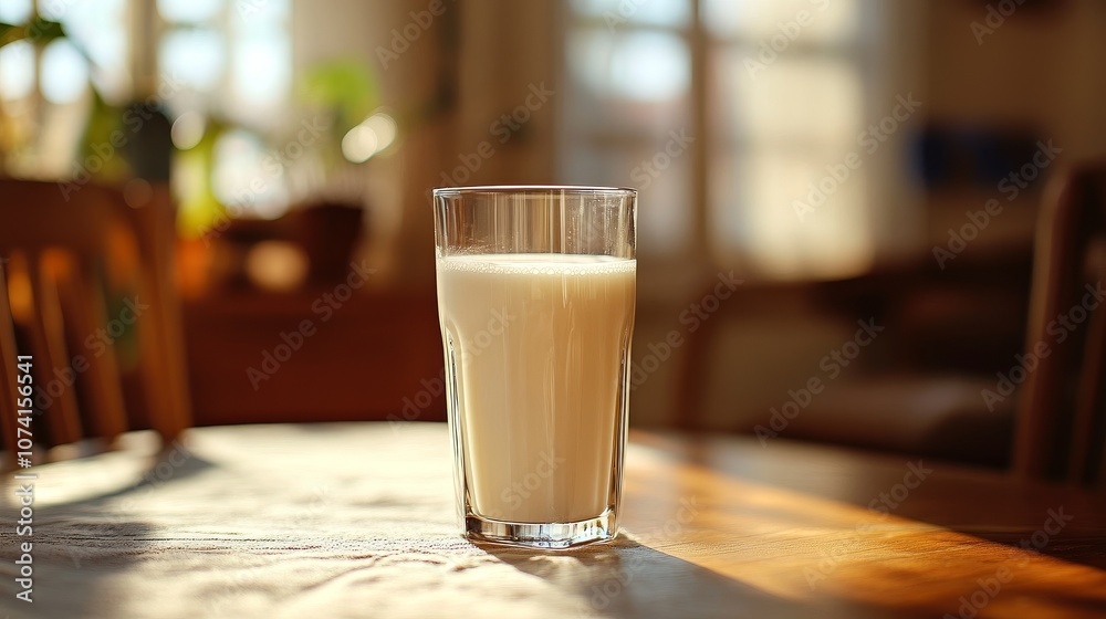 A cup of fresh coconut milk on the table, with a simple and bright background, highlights the delicacy of the milk and the natural purity of the drink, making it perfect for health and lifestyle theme A cup of fresh coconut milk on the table, with a simple and bright background, highlights the delicacy of the milk and the natural purity of the drink, making it perfect for health and lifestyle theme