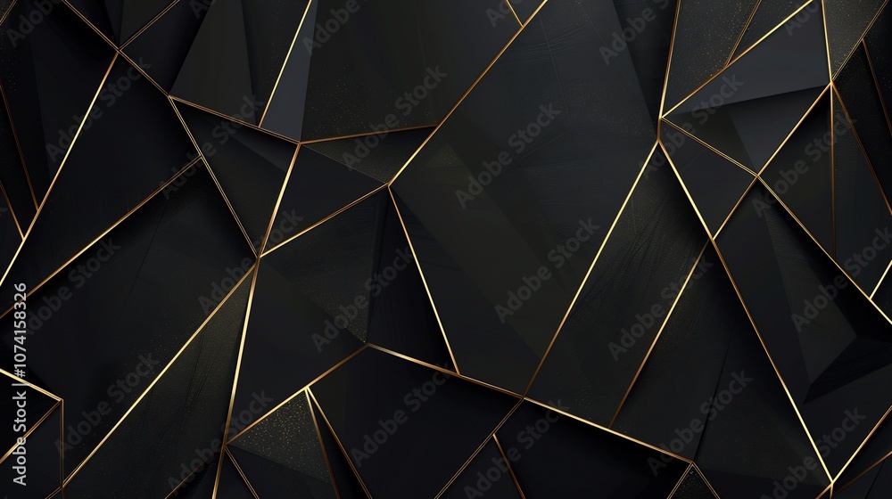Abstract Geometric Pattern with Gold Accents Abstract Geometric Pattern with Gold Accents