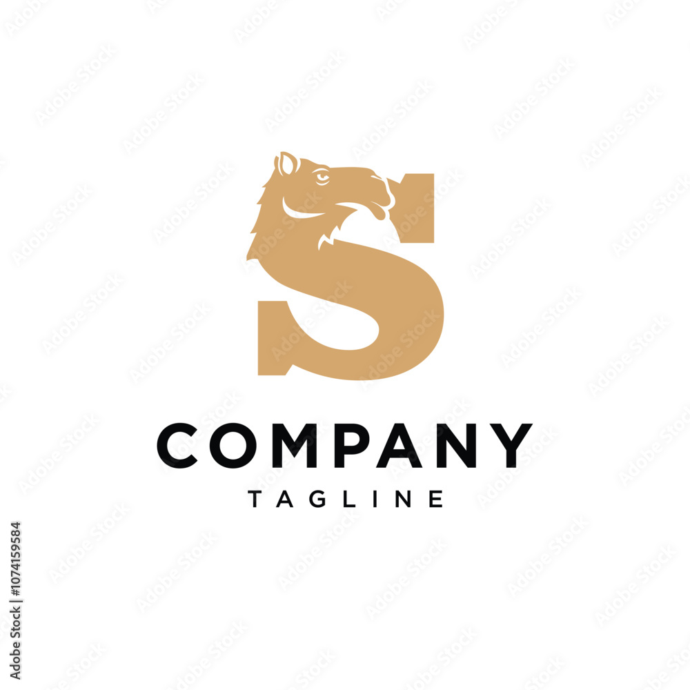 Letter S Camel logo icon vector Letter S Camel logo icon vector