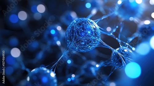 Abstract Background Featuring Blue Particles