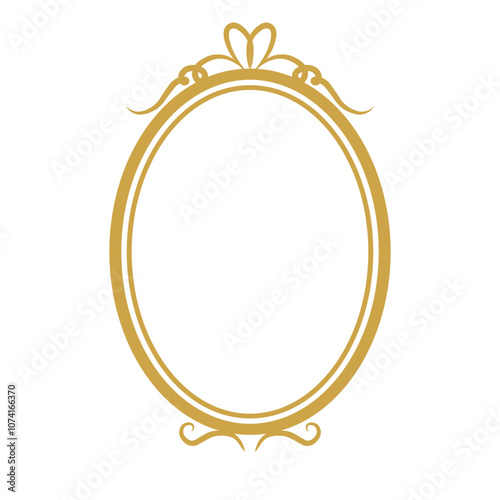 Golden mirror frame Illustration 