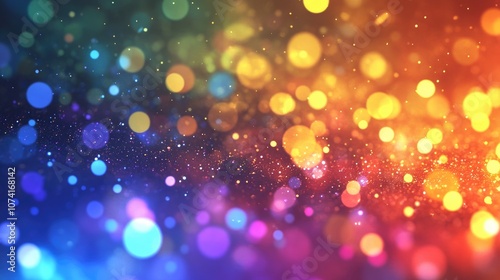 Bokeh background featuring a multicolored abstract design with circular shapes ideal for a festival or carnival theme showcasing blurred and defocused colorful textures perfect for templates or co