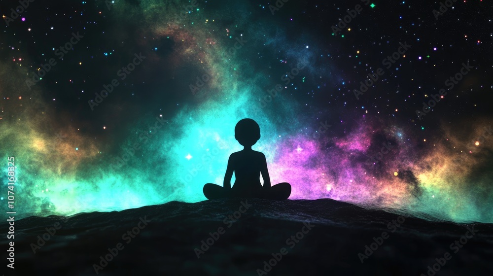 3D cartoon depiction of a celestial being from a nebula solitary in its role of guarding the universe ideal for smartphone and desktop wallpapers 3D cartoon depiction of a celestial being from a nebula solitary in its role of guarding the universe ideal for smartphone and desktop wallpapers