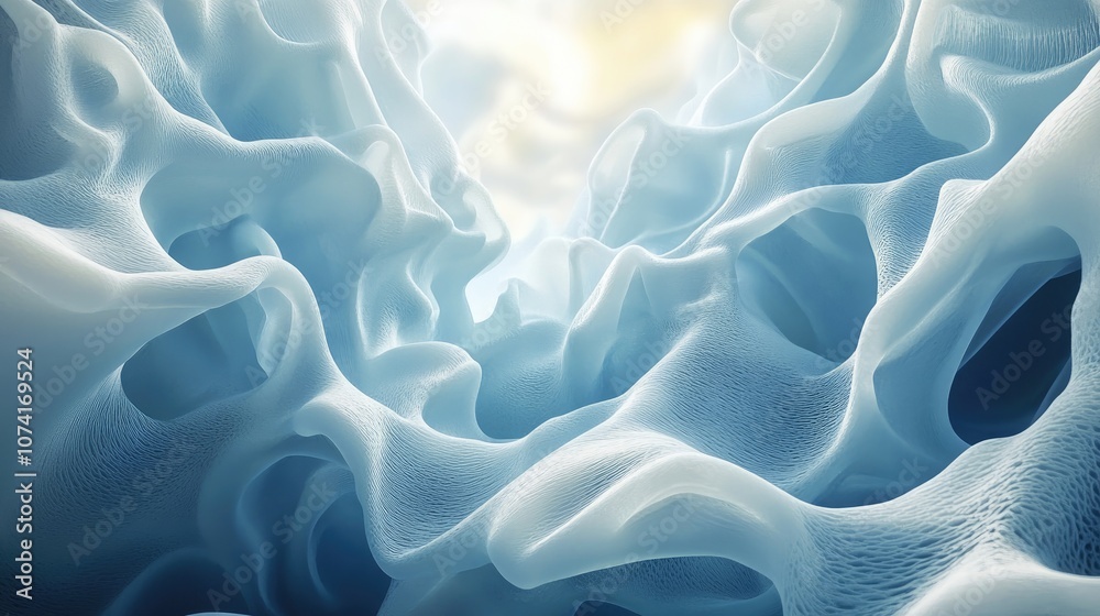 Obraz premium Fractal light background created using 3D cartoon rendering techniques