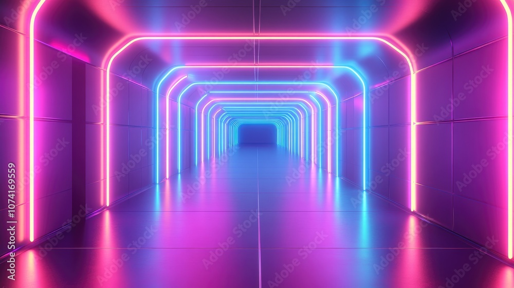 Neon lights grid net cyber retro tunnel graphics illustration background in a 3D cartoon rendering showcasing a new quality futuristic vintage style cool and visually appealing stock image Neon lights grid net cyber retro tunnel graphics illustration background in a 3D cartoon rendering showcasing a new quality futuristic vintage style cool and visually appealing stock image