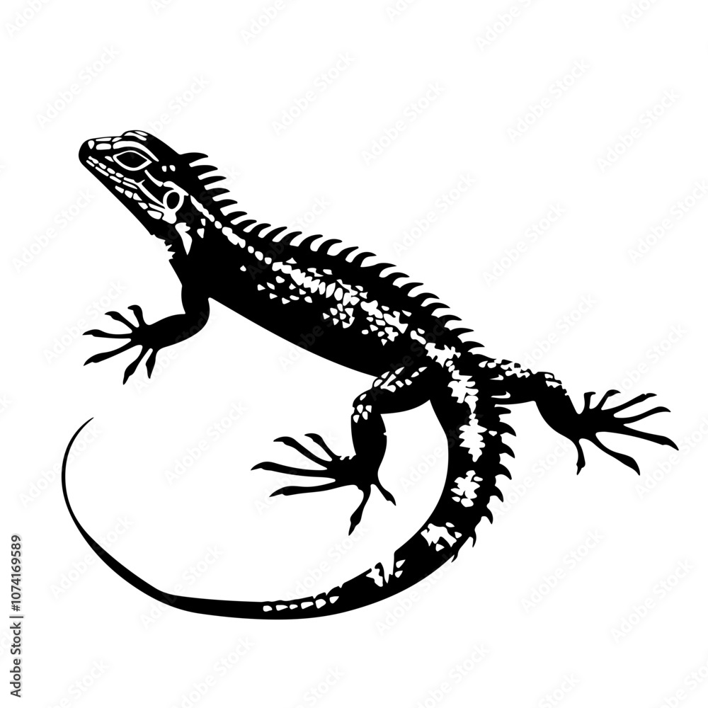 Obraz premium Spiny tailed Lizard Vector Logo