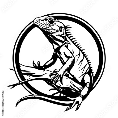 Spiny tailed Lizard Vector Logo