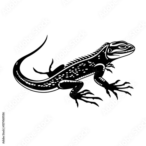 Spiny tailed Lizard Vector Logo