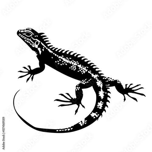 Spiny tailed Lizard Vector Logo