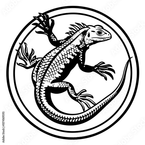 Spiny tailed Lizard Vector Logo