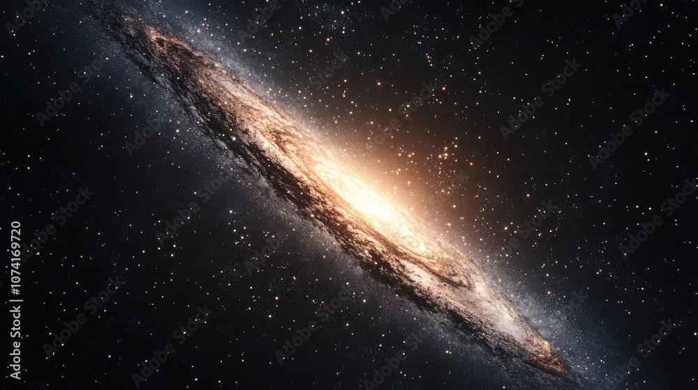 Fototapeta premium Cartoon art of the cosmos in 3D rendering