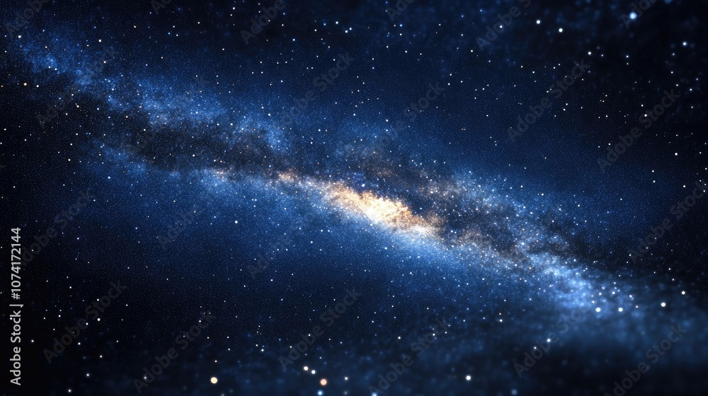 Fototapeta premium 3D cartoon depiction of the Milky Way in the sky