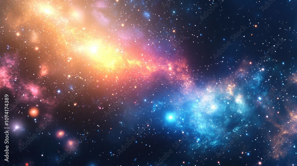 Abstraction space background featuring mystical light in a 3D cartoon rendering for design Abstraction space background featuring mystical light in a 3D cartoon rendering for design