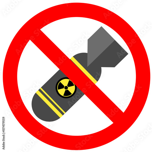 nuclear bomb prohibition sign