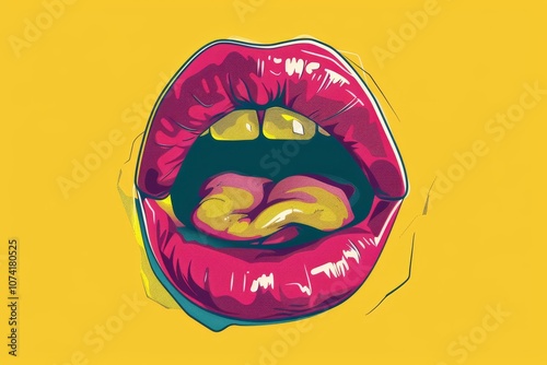 Colorful Expression of the Human Tongue photo