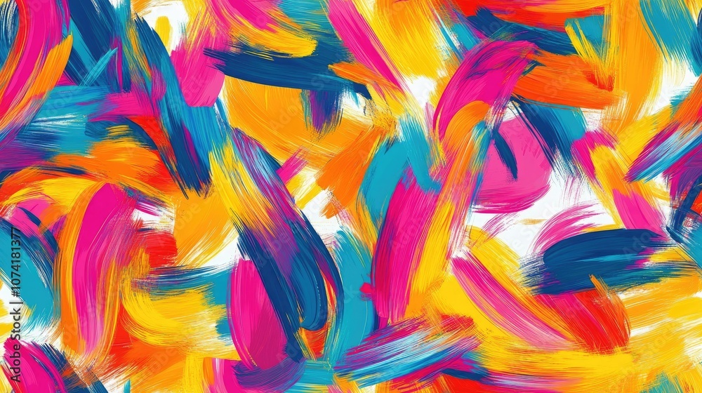 Brushed painted abstract background with a seamless pattern of vibrant strokes ideal for creative design projects Brushed painted abstract background with a seamless pattern of vibrant strokes ideal for creative design projects