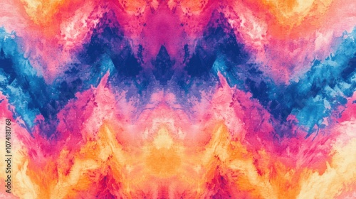 Wallpaper Mural Seamless traditional tie dye pattern featuring artistic abstract chevron designs perfect for fabric and textile applications Torontodigital.ca