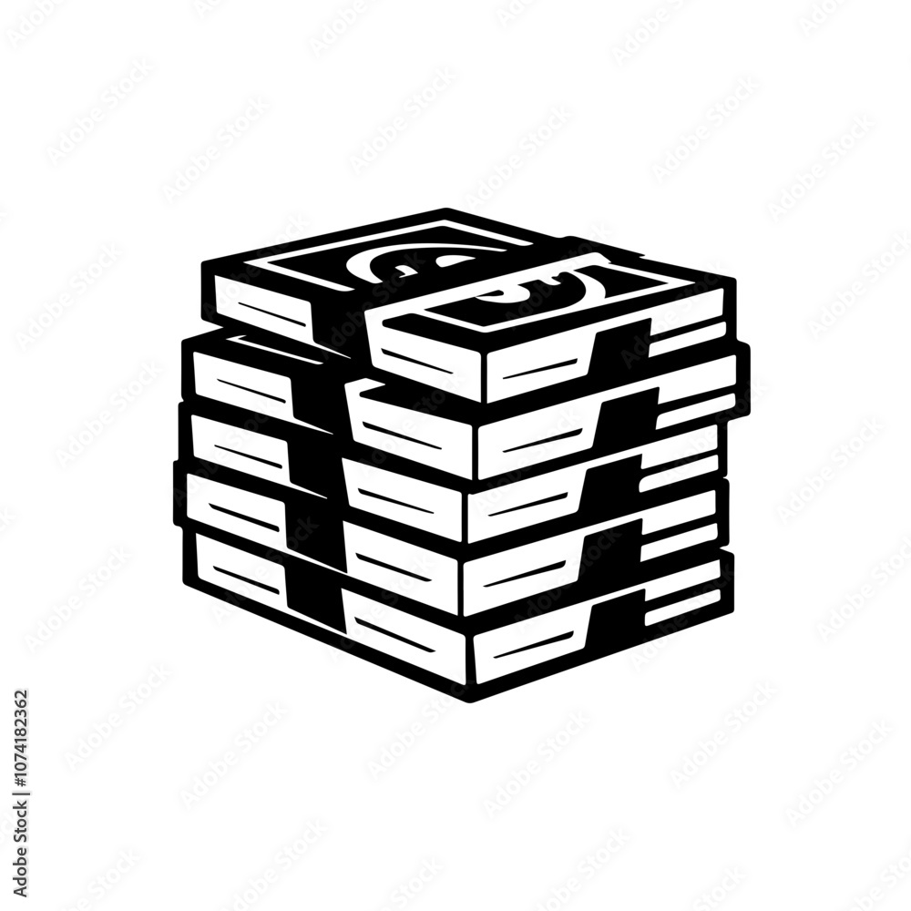 Stack Of Money Vector Logo Stack Of Money Vector Logo