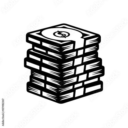 Stack Of Money Vector Logo