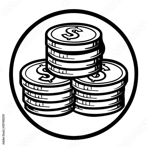 Stacks Of Cash Vector Logo