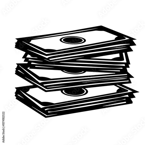 Stacks Of Cash Vector Logo